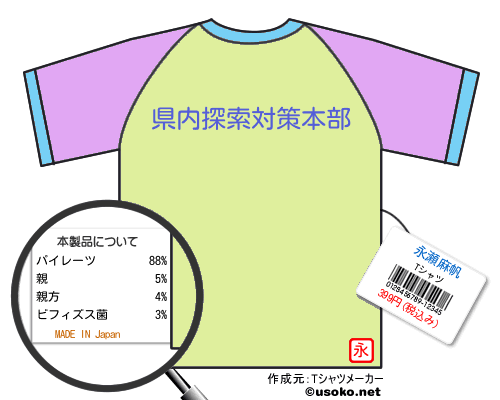 永瀬麻帆のＴシャツメーカー結果