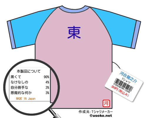 河合龍之介のＴシャツメーカー結果