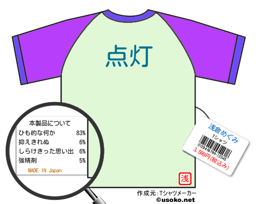 浅倉めぐみのＴシャツメーカー結果