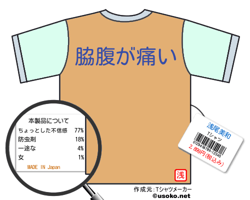浅尾美和のＴシャツメーカー結果
