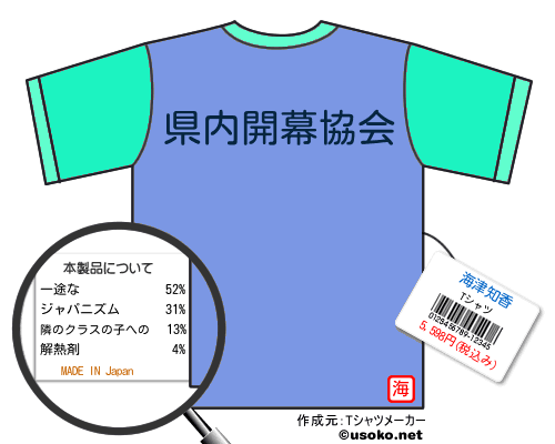 海津知香のＴシャツメーカー結果