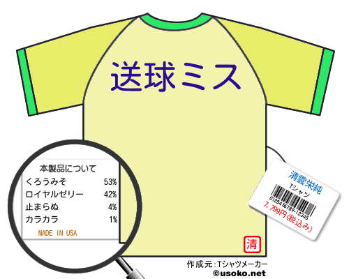 清雲栄純のＴシャツメーカー結果