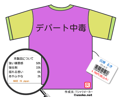 灰樺 るきのＴシャツメーカー結果