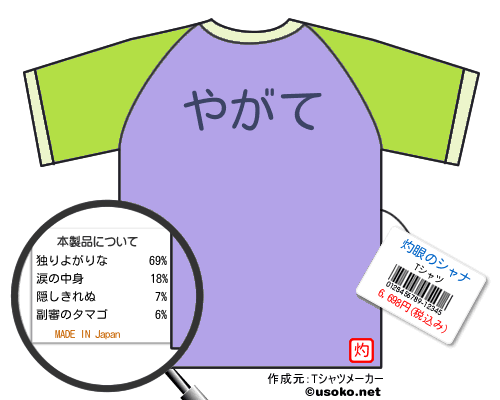 灼眼のシャナのＴシャツメーカー結果