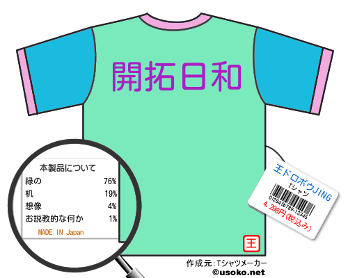 王ドロボウJINGのＴシャツメーカー結果