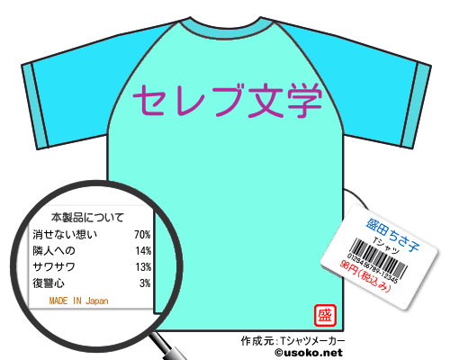 盛田ちさ子のＴシャツメーカー結果