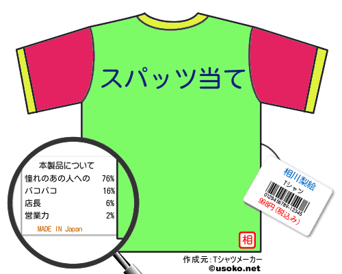 相川梨絵のＴシャツメーカー結果
