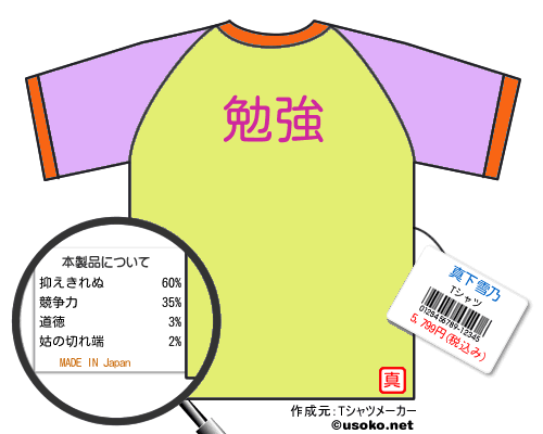 真下雪乃のＴシャツメーカー結果