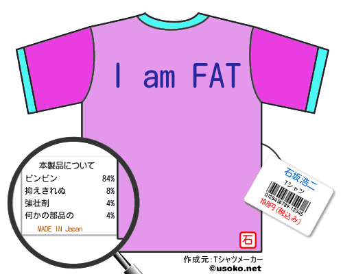 石坂浩二のＴシャツメーカー結果