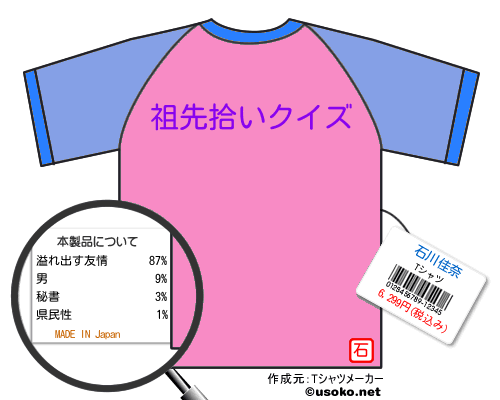 石川佳奈のＴシャツメーカー結果