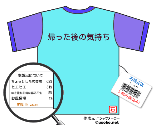 石橋正次のＴシャツメーカー結果