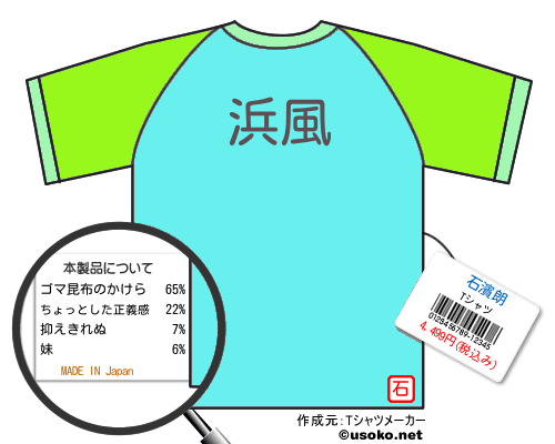 石濱朗のＴシャツメーカー結果