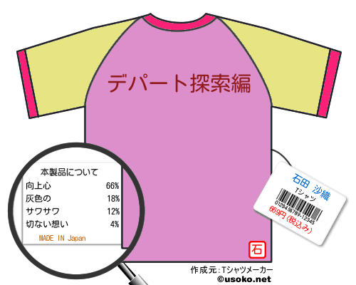 石田 沙織tシャツ