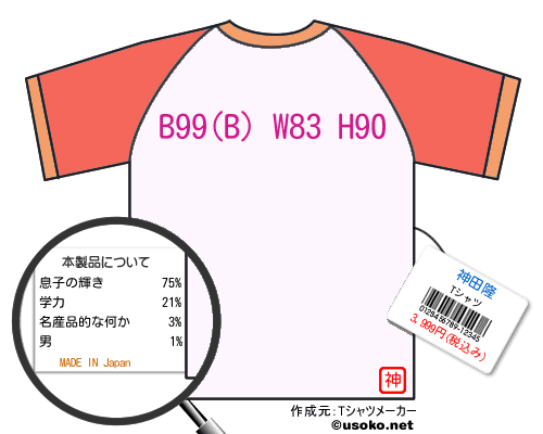 神田隆のＴシャツメーカー結果
