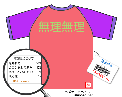 神風璃音のＴシャツメーカー結果