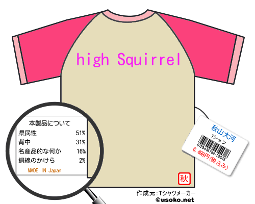 秋山大河のＴシャツメーカー結果
