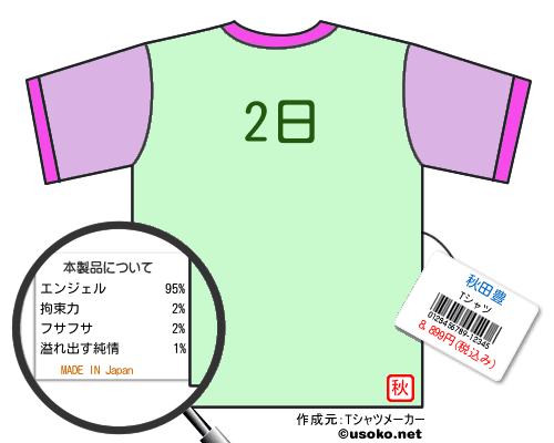 秋田豊のＴシャツメーカー結果