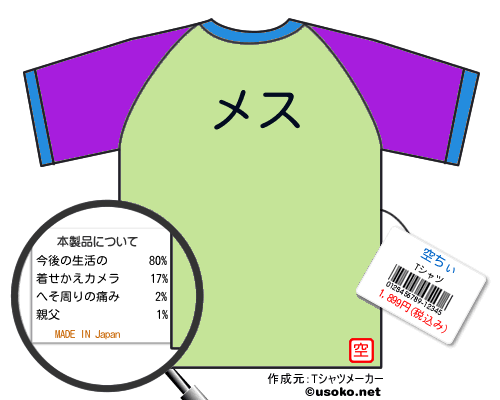 空ちぃのＴシャツメーカー結果