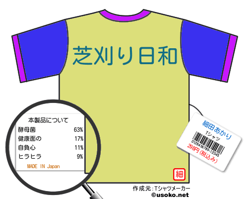 細田あかりのＴシャツメーカー結果