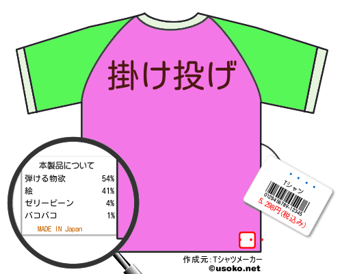 ����のＴシャツメーカー結果