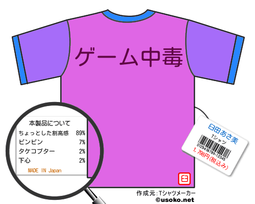 臼田あさ美のＴシャツメーカー結果