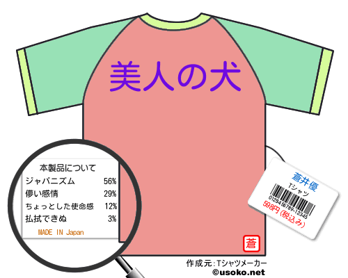 蒼井優のＴシャツメーカー結果