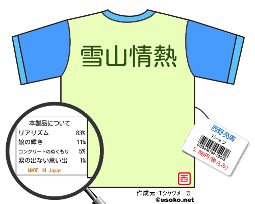 西野亮廣のＴシャツメーカー結果