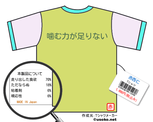 赤西仁のＴシャツメーカー結果
