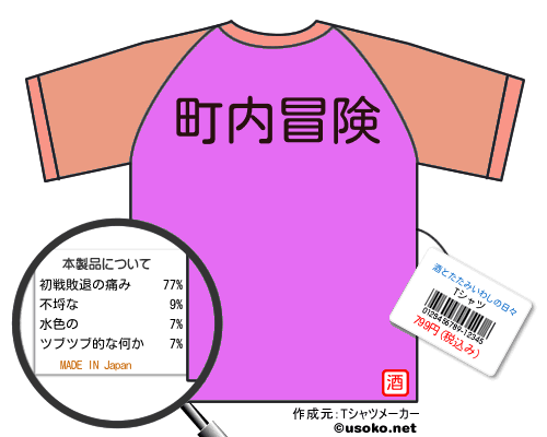 酒とたたみいわしの日々のＴシャツメーカー結果
