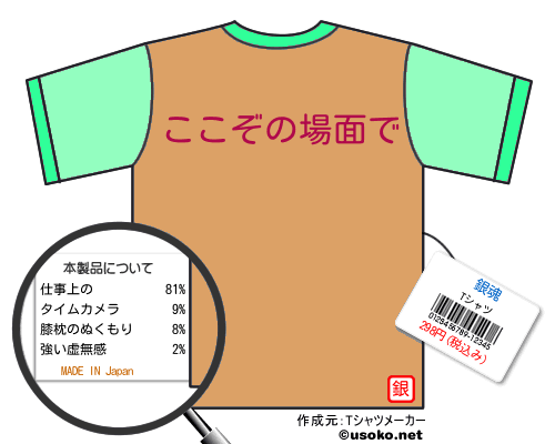 銀魂のＴシャツメーカー結果