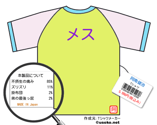 阿南健治のＴシャツメーカー結果
