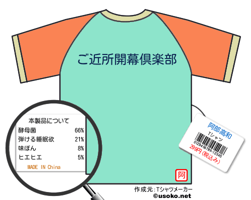 阿部高和のＴシャツメーカー結果