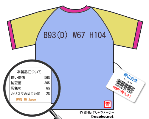 青山良彦のＴシャツメーカー結果