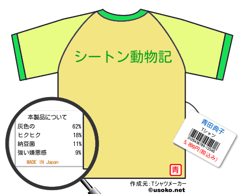 青田典子のＴシャツメーカー結果