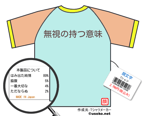 顔文字のＴシャツメーカー結果