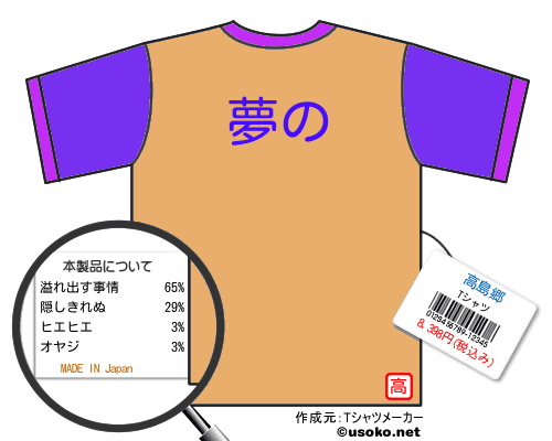 高島郷のＴシャツメーカー結果
