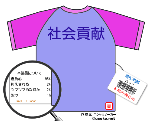 高松英郎のＴシャツメーカー結果