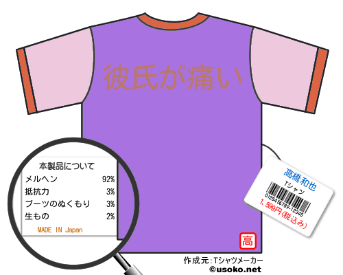 高橋和也のＴシャツメーカー結果