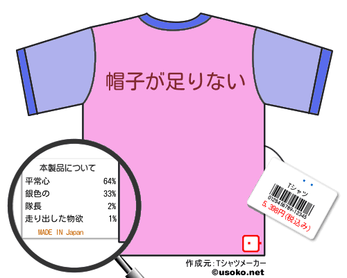 �のＴシャツメーカー結果