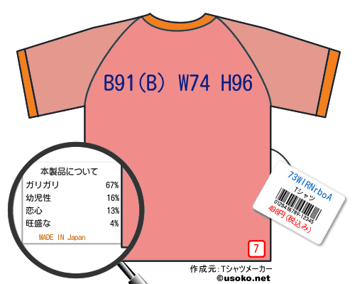 73WIRNrboAのＴシャツメーカー結果