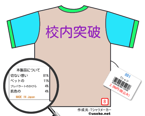 891のＴシャツメーカー結果