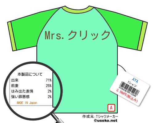 AYAのＴシャツメーカー結果