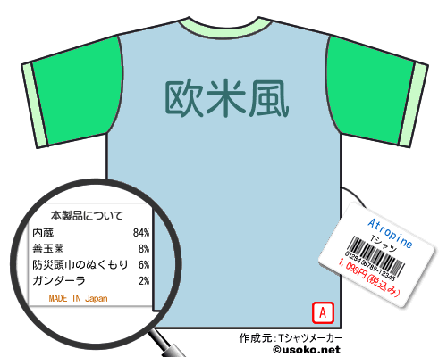 AtropineのＴシャツメーカー結果