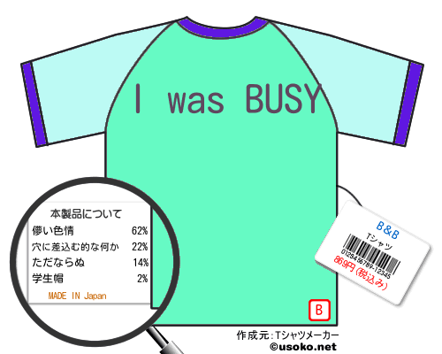 B＆BのＴシャツメーカー結果