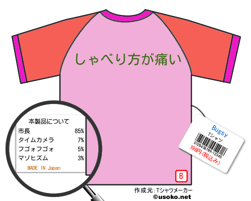 BugsyのＴシャツメーカー結果