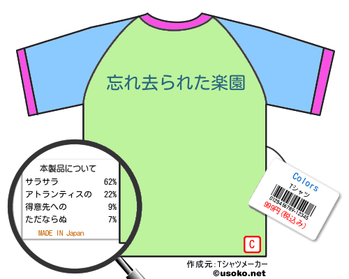 ColorsのＴシャツメーカー結果
