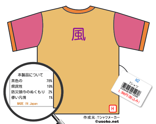 H2のＴシャツメーカー結果