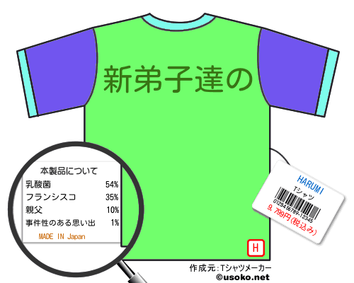 HARUMIのＴシャツメーカー結果