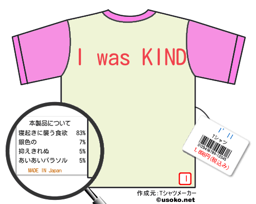 I’llのＴシャツメーカー結果
