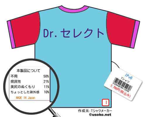 IPv6のＴシャツメーカー結果